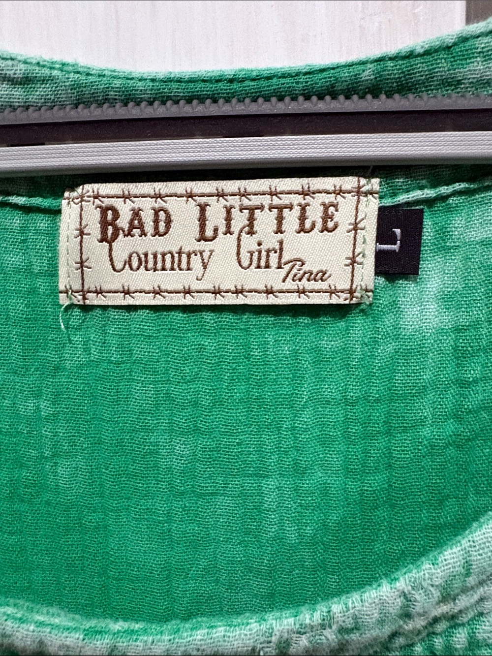 Bad little Country Girl Green Gauzy Pocket Peplum Top